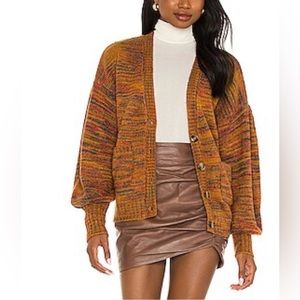 For Love & Lemons Helena Cardigan in Orange